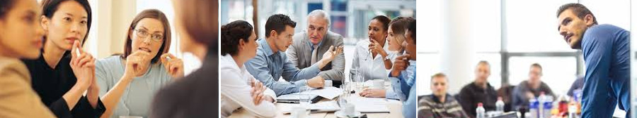 Leaders and Executives in group meetings business people in meetings learning from executive coach